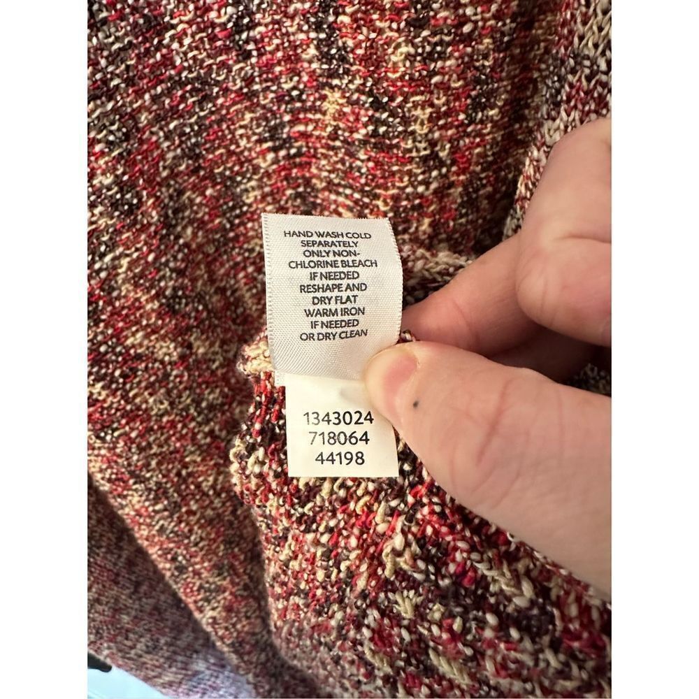 J. Jill Open Front Knit Textured Colorful Women’s Cardigan Size S - Picture 8 of 9
